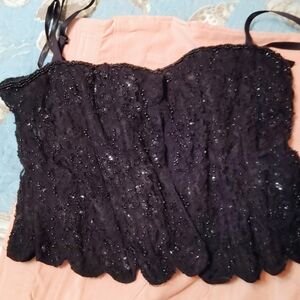 I.N.C. Elegant Black Beaded Women's Top